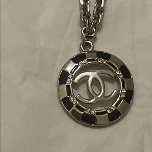 Fashion CC Pendant Bracelet Silver toned